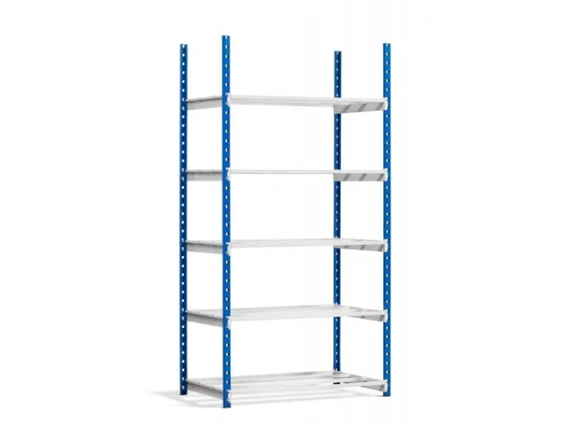 PROREGAL Aktenregal Maximus Doppelseitig HxBxT 200 x 150 x 68 cm 5 Ebenen Offener Fachboden Bis Zu 180 Archivordnern Lichtblau & Lichtgrau