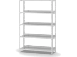 PROREGAL Aktenregal Schraubsystem Grundregal HxBxT 150 x 100 x 30 cm 5 Ebenen Fachlast 60 kg Mit Deckboden Einseitig Nutzbar