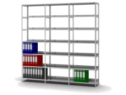 Hot PROREGAL Aktenregal Schraubsystem Grundregal HxBxT 220 x 75 x 30 cm 7 Ebenen Fachlast 60 kg Mit Deckboden Einseitig Nutzbar Verzinkt