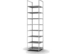 PROREGAL Aktenregal Schraubsystem Grundregal HxBxT 290 x 75 x 60 cm 8 Ebenen Fachlast 90 kg Ohne Deckboden Beidseitig Nutzbar