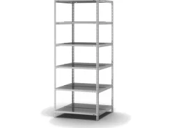 PROREGAL Aktenregal Schraubsystem Grundregal HxBxT 185 x 75 x 60 cm 6 Ebenen Fachlast 90 kg Mit Deckboden Beidseitig Nutzbar