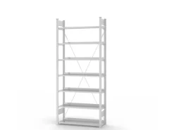 Outlet PROREGAL Aktenregal Stecksystem T-Profil Grundregal HxBxT 235 x 100 x 30 cm 7 Ebenen Fachlast 60 kg Einseitig Nutzbar Lichtgrau