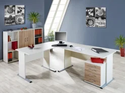 PROREGAL Aktenregal Tiger Medium HxBxT 110 x 40 x 34 cm 3 Fächern Weiß