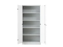 Clearance PROREGAL Aktenschrank Beetle 4 Fachböden HxBxT 195 x 92 x 42 cm Grau & Weiß Grau-Weiß
