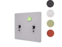 Discount PROREGAL Akustik-Tischtrennwand HxBxT 60x65x2 cm Doppelwandig Stoff Büro-Sichtschutz Schreibtisch Pinnwand Grau