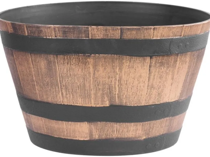 Sale PROREGAL Blumentopf 50x30cm Holz-effekt, Fass