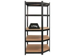 PROREGAL Eckregal Ragnar für Gesamtlast 875 kg HxBxT 180 x 90 x 60 cm Kellerregal Steckregal Garagenregal Lagerregal