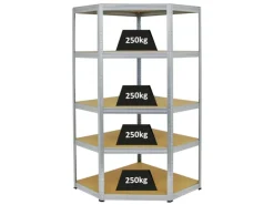 Discount PROREGAL Eckregal Slim Elephant HxBxT 180 x 90 x 45 cm Fachlast 250 kg Verzinkt