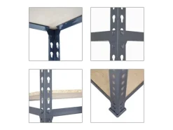 Discount PROREGAL Eckregal Small Muli HxBxT 90 x 90 x 40 cm 3 Fachböden Fachlast 200 kg Anthrazit