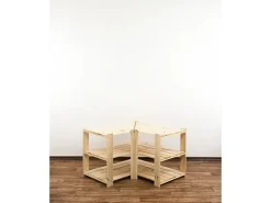 New PROREGAL Eckregal Woodland HxBxT 64 x 80 x 50 cm Fachlast 120 kg 3 Fachboden Kiefernholz Natur