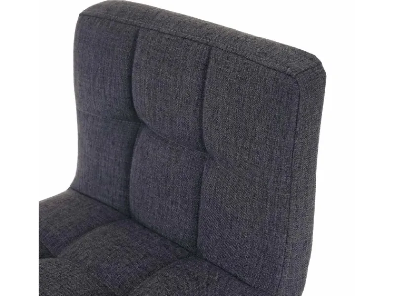 PROREGAL 2er-Set Barhocker Gepolstert Und Höhenverstellbar Mit Lehne Sitzhöhe 63-84cm Mit Lehne Drehbar Stoff/Textil Dunkelgrau Chromfuß Barstuhl