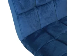 PROREGAL 2er-Set Barhocker Gepolstert Mit Lehne Sitzhöhe 63-87cm Höhenverstellbar Samt Petrol-Blau Fuß Schwarz Tresenhocker Barstuhl