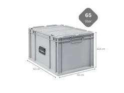 PROREGAL Eurobox Nextgen Portable HxBxT 335x 40 x 60 cm 65 Liter Eurobehälter Transportbox Transportbehälter Stapelbehälter