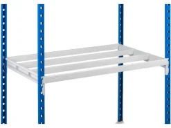 PROREGAL Fachbodenregal Maximus Pro HxBxT 220 x 125 x 60 cm 5 Ebenen Offener Fachboden Fachlast 248 kg Lichtblau-Lichtgrau