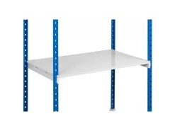 PROREGAL Fachbodenregal Maximus Pro HxBxT 260 x 100 x 100 cm 7 Ebenen Metallplatten-Fachboden Fachlast 249 kg Lichtblau-Lichtgrau