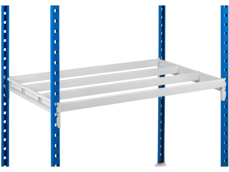 PROREGAL Fachbodenregal Maximus HxBxT200 x 125 x 30 cm 4 Ebenen Offener Fachboden Fachlast 114 kg Lichtblau-Lichtgrau