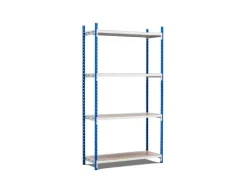 Hot PROREGAL Fachbodenregal Maximus Pro HxBxT 240 x 125 x 120 cm 4 Ebenen Spanplatten-Fachboden Fachlast 248 kg Lichtblau-Lichtgrau