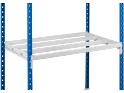 PROREGAL Fachbodenregal Maximus HxBxT 200 x 100 x 30 cm 6 Ebenen Offener Fachboden Fachlast 136 kg Lichtblau-Lichtgrau