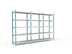 Hot PROREGAL Fachbodenregal Maximus HxBxT200 x 150 x 68 cm 5 Ebenen PVC-Fachboden Fachlast 110 kg Lichtblau-Lichtgrau