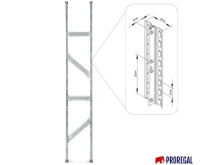 Online PROREGAL Fachbodenregal Proximo Stecksystem 250 x 450 x 32 cm 7 Ebenen Beidseitig Verzinkt