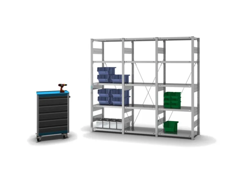 Discount PROREGAL Fachbodenregal Stecksystem T-Profil Heavy-Duty Grundregal HxBxT 200 x 75 x 40 cm 5 Ebenen Fachlast 300 kg Einseitig Nutzbar Verzinkt