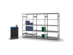 Best PROREGAL Fachbodenregal Stecksystem T-Profil Light-Duty Grundregal HxBxT 200 x 100 x 60 cm 5 Ebenen Fachlast 140 kg Einseitig Nutzbar Verzinkt