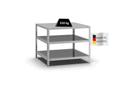 New PROREGAL Fachbodenregal Schraubsystem Heavy-Duty Grundregal HxBxT 80 x 100 x 80 cm 3 Ebenen Fachlast 350 kg Beidseitig Nutzbar Verzinkt
