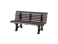 Clearance PROREGAL Gartenbank Jamaika 3 Sitzer HxBxT 80 x 150 x 64cm Witterungskunststoff & UV Beständiger Kunststoff Parkbank Sitzbank Braun