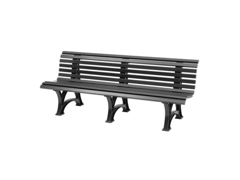 PROREGAL Gartenbank Jamaika 4 Sitzer HxBxT 80 x 200 x 64 cm Witterungskunststoff & UV Beständiger Kunststoff Parkbank Sitzbank