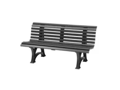 PROREGAL Gartenbank Jamaika 3 Sitzer HxBxT 80 x 150 x 64cm Witterungskunststoff & UV Beständiger Kunststoff Parkbank Sitzbank