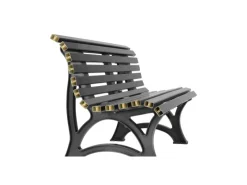 PROREGAL Gartenbank Jamaika 3 Sitzer HxBxT 80 x 150 x 64cm Witterungskunststoff & UV Beständiger Kunststoff Parkbank Sitzbank