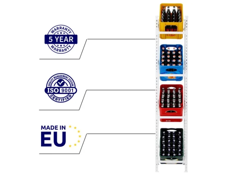 PROREGAL Getränkekistenregal Getränkeregal High Big Camel HxBxT 200 x 40 x 30 cm