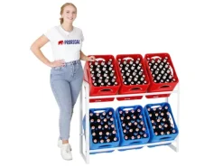 Clearance PROREGAL Getränkekistenregal Getränkeregal Königssee HxBxT 82 x 105 x 32 cm 6 Kästen Weiß