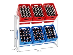 Clearance PROREGAL Getränkekistenregal Getränkeregal Königssee HxBxT 82 x 105 x 32 cm 6 Kästen Weiß