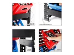 Sale PROREGAL Getränkekistenregal Getränkeregal Tegernsee XL HxBxT 110 x 110 x 30 cm 6 Kästen + Board Schwarz