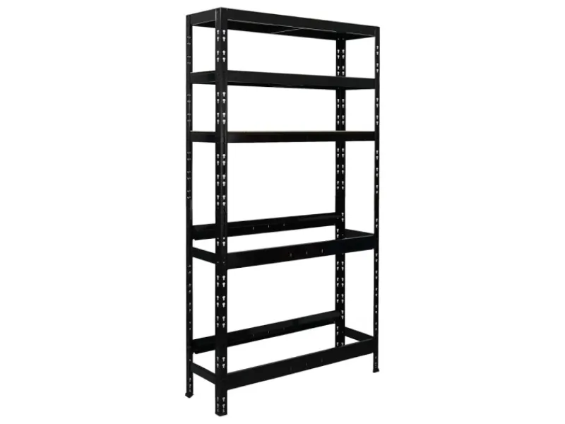 PROREGAL Getränkekistenregal Bodensee 6 Kisten mit 3 Ablagen Schwarz HxBxT 180 x 100 x 30 cm Freistehend Kistenständer Getränkeregal