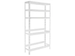 Best PROREGAL Getränkekistenregal Bodensee HxBxT 180 x 100 x 30 cm 6 Kisten und 3 Boards Weiss