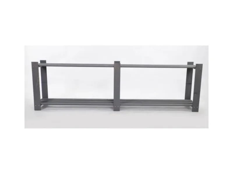 Discount PROREGAL Holzregal Pinepeak HxBxT 50 x 170 x 28 cm 2 Fachboden 1,2 cm Dickes Kiefernholz Grau