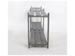 Discount PROREGAL Holzregal Pinepeak HxBxT 50 x 170 x 28 cm 2 Fachboden 1,2 cm Dickes Kiefernholz Grau