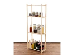 Clearance PROREGAL Holzregal Timbercraft HxBxT 170 x 65 x 28,5 cm Fachlast 35 kg 4 Fachboden 1,4 cm Dickes Kiefernholz Natur