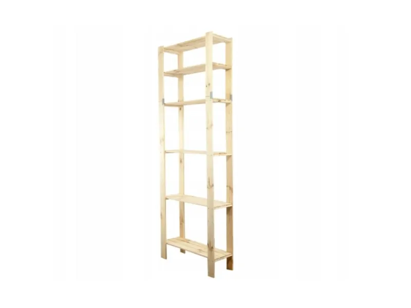 Sale PROREGAL Holzregal Woodland HxBxT 230 x 80 x 50 cm Fachlast 120 kg 6 Fachboden Kiefernholz Natur