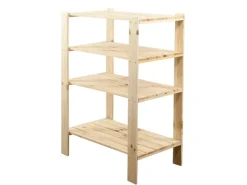 New PROREGAL Holzregal Woodland HxBxT 166,4 x 80 x 50 cm Fachlast 120 kg 5 Fachboden Kiefernholz Natur