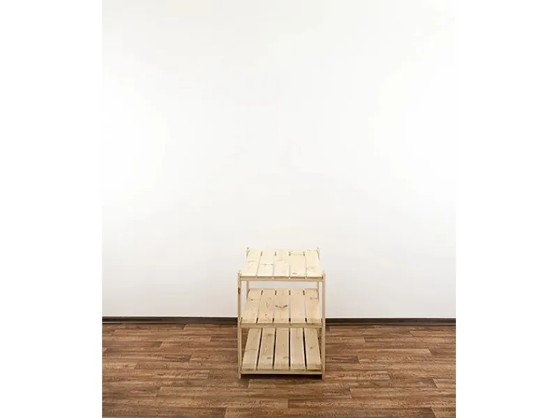 PROREGAL Holzregal Woodland HxBxT 64 x 80 x 50 cm Fachlast 120 kg 3 Fachboden Kiefernholz Natur