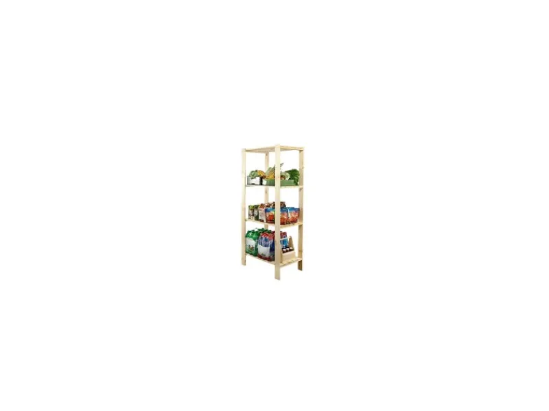 PROREGAL Holzregal Woodland HxBxT 166,4 x 80 x 50 cm Fachlast 120 kg 4 Fachboden Kiefernholz Natur