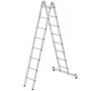 PROREGAL Klappleiter 2-Teilig mit Traverse 2 x 8 Sprossen