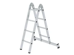 PROREGAL Klappleiter 2-Teilig mit Traverse 2 x 4 Sprossen