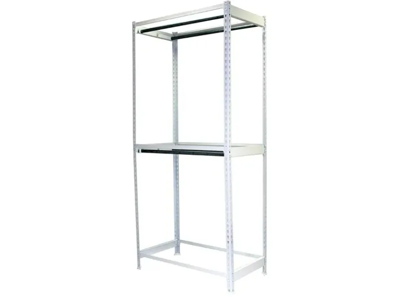 Hot PROREGAL Kleiderstangenregal Metal Doppel HxBxT 250 x 90 x 75 cm Weiß Kleiderständer Garderobe Klamottenregal Stangenregal Regal