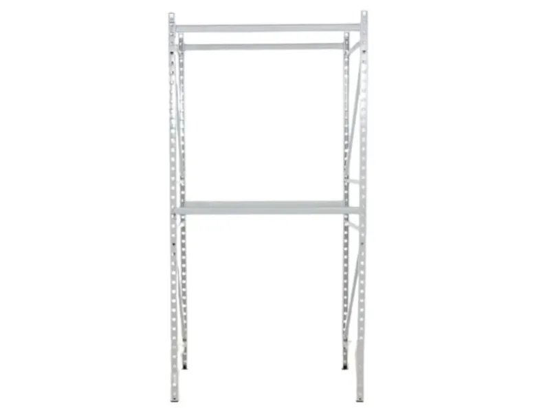 PROREGAL Kleiderständer HxBxT 200 x 125 x 60 cm Fachlast 130 kg & 2 Ebenen Lichtgrau