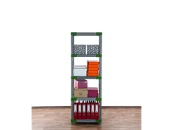 Outlet PROREGAL Kunststoffregal Grey Bear Tall HxBxT 180 x 70 x 46 cm Fachlast 120 kg Grau/Grün Grau-Grün