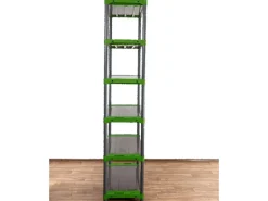 Best PROREGAL Kunststoffregal Big Grey Bear Extra-Tall HxBxT 220 x 100 x 46 cm Fachlast 160 kg Grau/Grün Grau-Grün